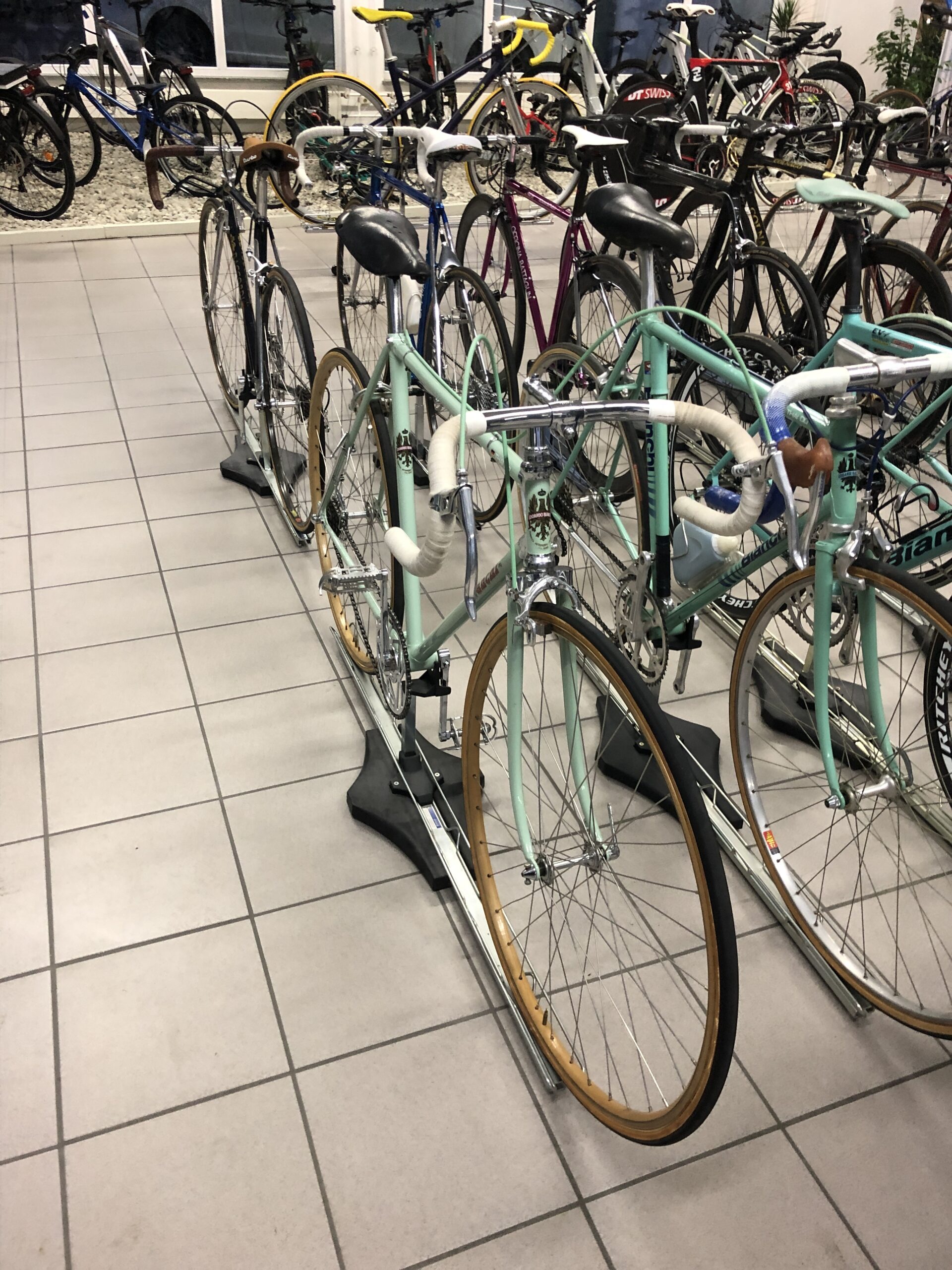 Thai Do - Fahrradmuseum Hüttlingen - 1948er Bianchi mit 1. Campagnolo-Schaltung